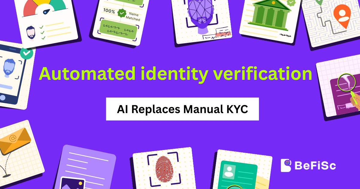 Automated identity verification AI workflow replacing manual KYC steps.