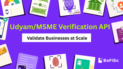 Udyam verification API response data for MSME lending onboarding