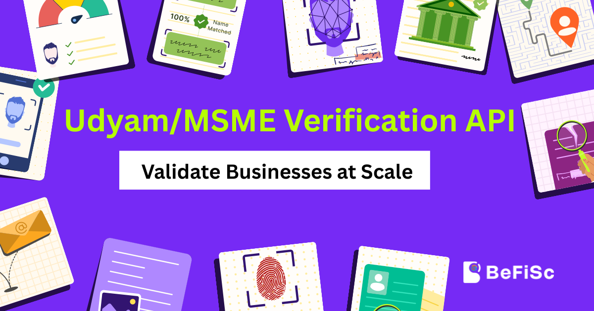 Udyam verification API response data for MSME lending onboarding