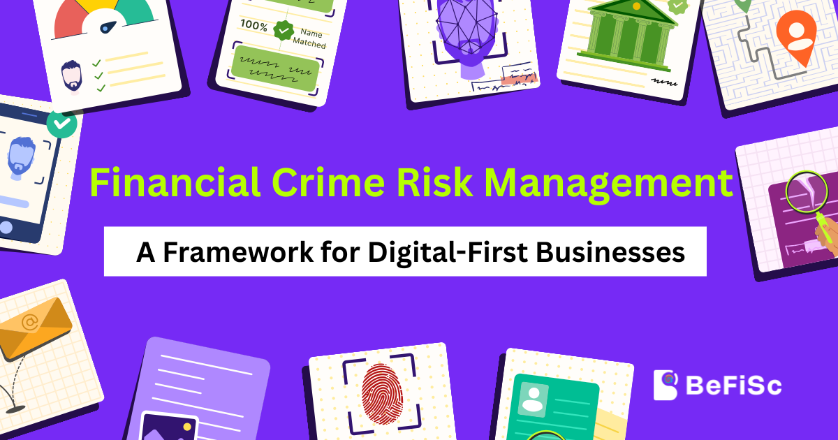 Financial crime risk management framework covering AML, fraud prevention, KYC verification, and regulatory compliance for digital fintech businesses