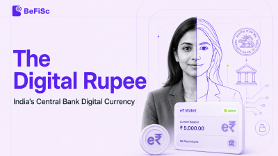 Digital Rupee CBDC displayed on a smartphone as India’s digital currency