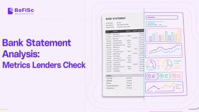 Bank statement analysis metrics for lenders